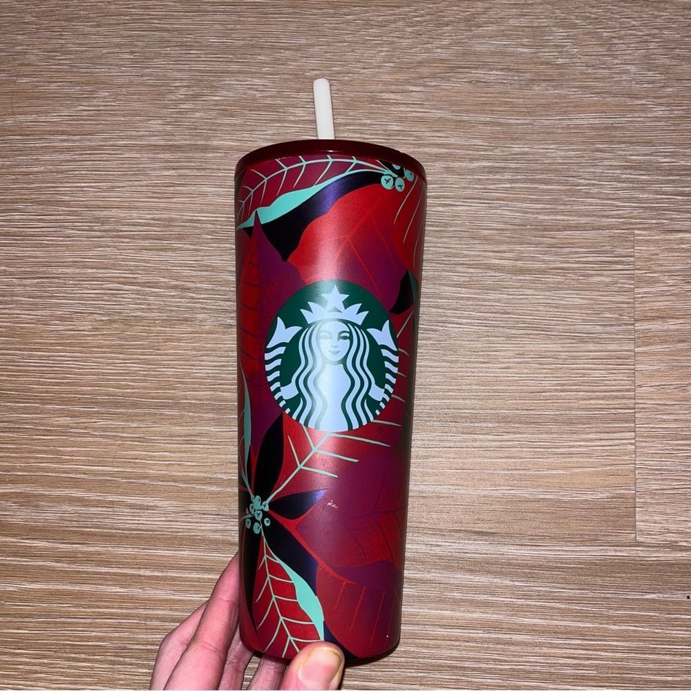 Starbucks Red Palm Tree Tumbler Reusable Cold Cup Tropical Drink Cup